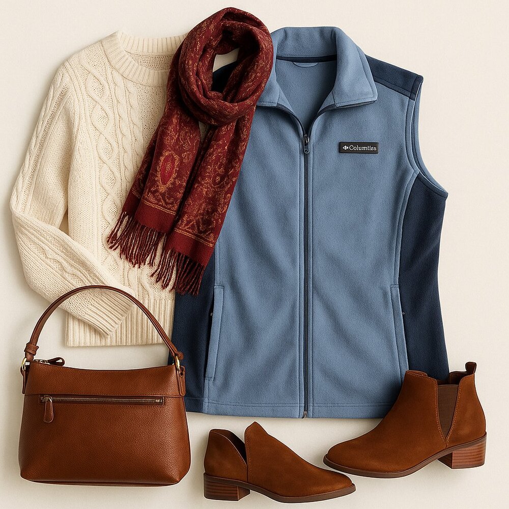 Columbia Small Blue Fleece Vest – Outdoor | Coastal | Athleisure
